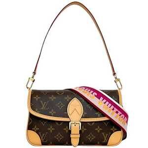 Louis Vuitton Diane Shoulder Bag Brown Pink Fuchsia Pink Leather